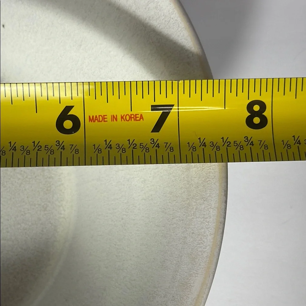 Retired Pier 1 Speckled Stoneware White Ceramic Round Bowl‎